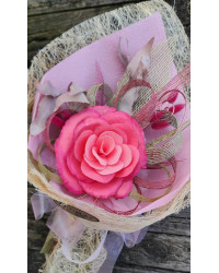 35 Exclusive Baby Pink Flax Paper Posy