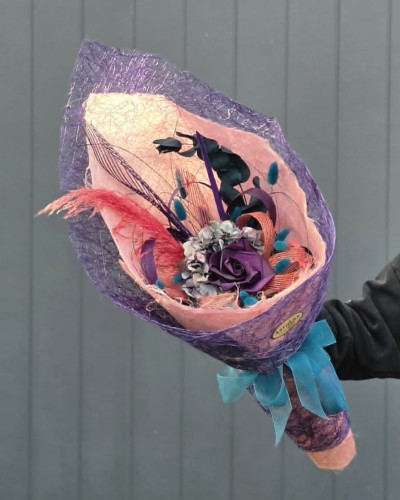 Amethyst Dawn Flax Flower Bouquet