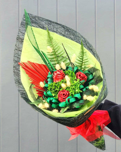 Forever Flax Flower Bouquet