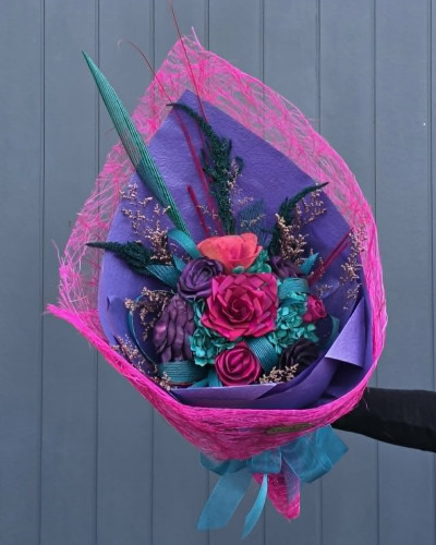 Midnight Jewel Flax Flower Bouquet 