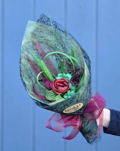 Mini Flax Flower Posy - Whitu