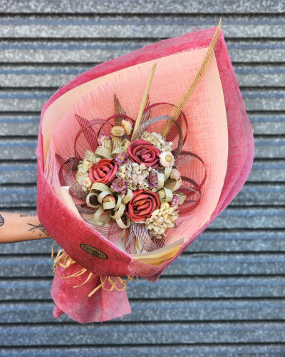 Pastel Dreams Flax Flower Bouquet