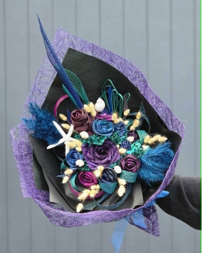 Paua Night Skies Flax Flower Bouquet 