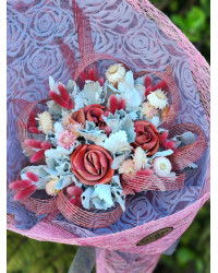 Pretty in Pink Flax Flower Bouquet