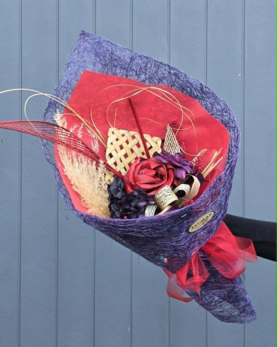 Rubylicious Flax Flower Bouquet