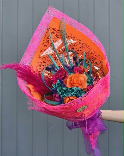 Summer Vibes Flax Flower Bouquet
