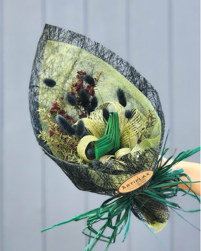 Mini Flax Flower Posy - Wha Mini Flax Flower Posy - Wha