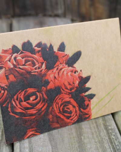 Red Flax Flower Greeting Card